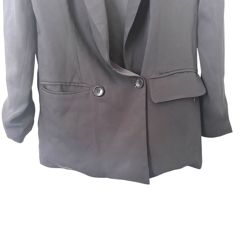 WAVERLY GREY Oversized Two Button Blazer Black X-Small - Picture 5 of 6